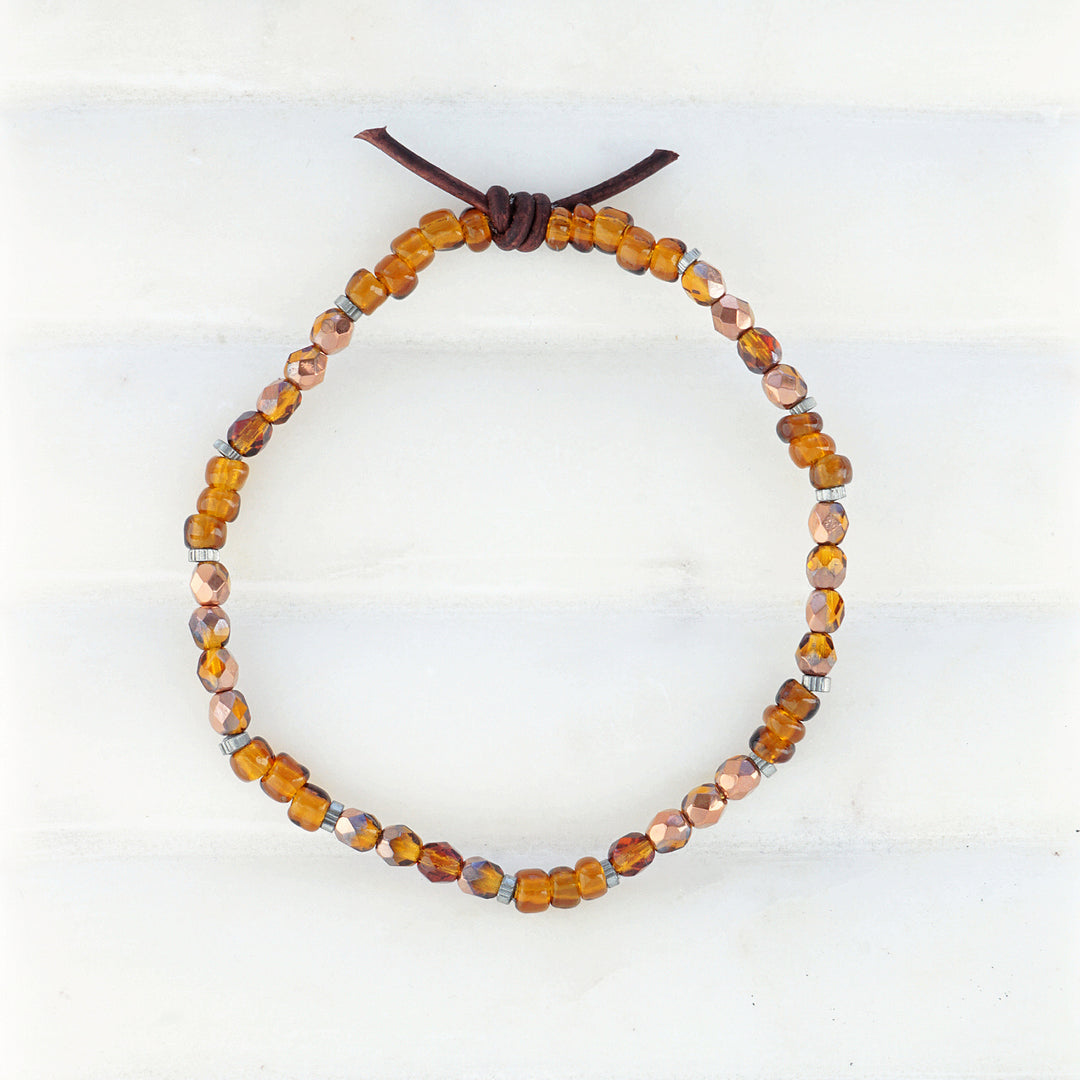 Holiday Cheer Bracelet Set - Navy, Luster Blue, & Copper Topaz | Set of 3 Bracelets