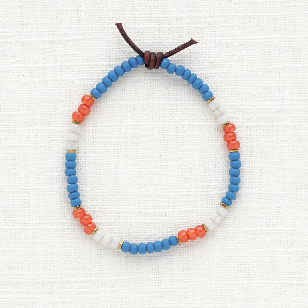 Coast Guard Strong Bracelet | Tiny Stacker Seed Bead Bracelet