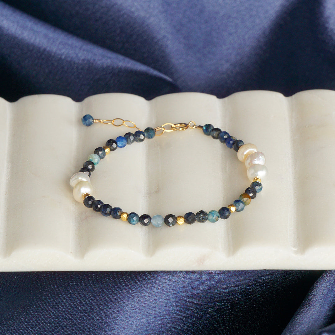 Pearl and Blue Kyanite Mini Bracelet | 2024 Holiday Exclusive