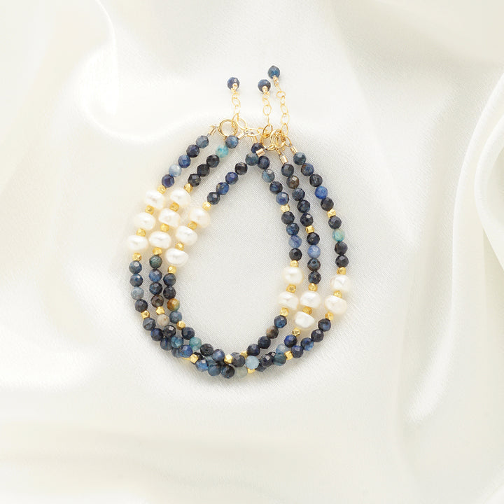 Pearl and Blue Kyanite Mini Bracelet | 2024 Holiday Exclusive