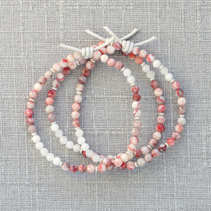 Red Cinnabar & Moonstone Tiny Stacker | December Stacker of the Month