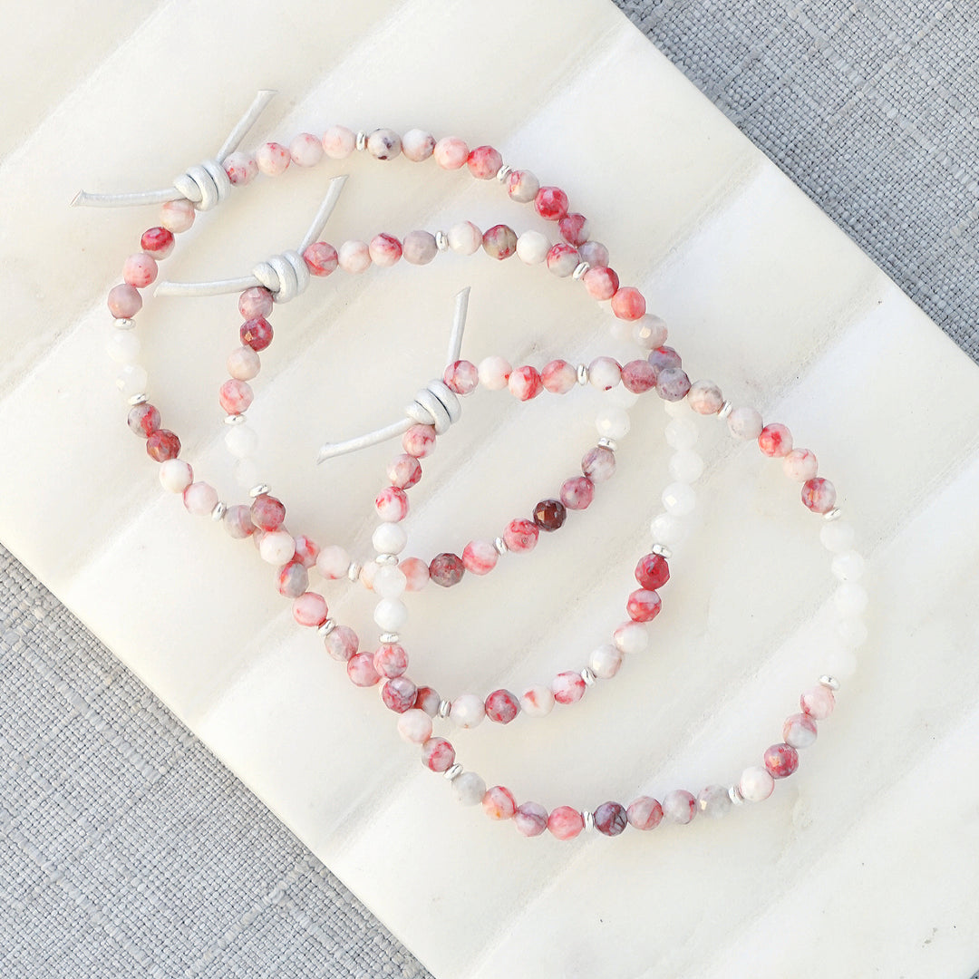 Red Cinnabar & Moonstone Tiny Stacker | December Stacker of the Month