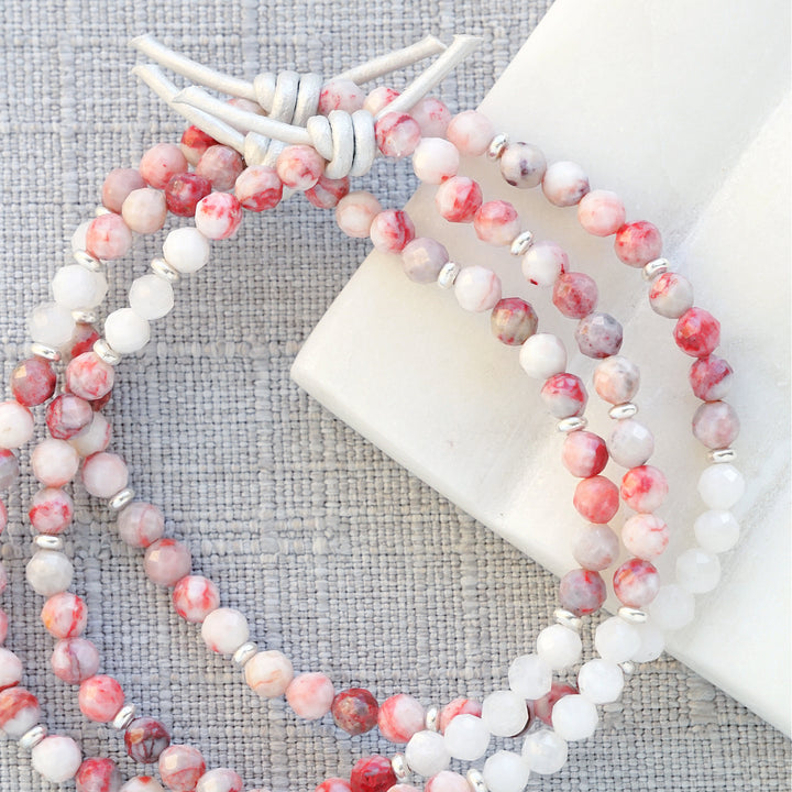 Red Cinnabar & Moonstone Tiny Stacker | December Stacker of the Month