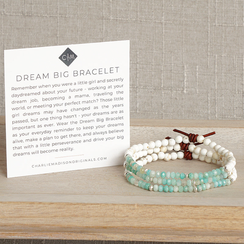 Dream Big Bracelet - Peru Amazonite | Tiny Stacker