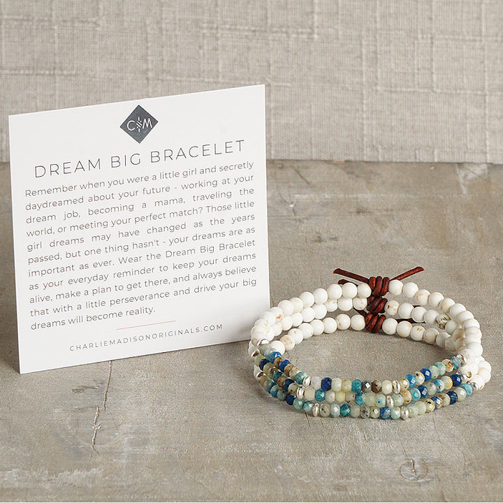 Dream Big Bracelet - Azurite | Tiny Stacker