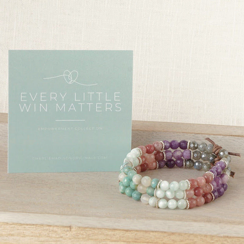 Every Little Win Matters with Meaning Card - Every win, no matter how small it feels, brings you closer to the finish line - just focus on how you can make today just a little better than yesterday. Wear this bracelet as your everyday reminder to allow your progress to empower you and embrace every imperfect action you take toward your goal - because every little win matters.