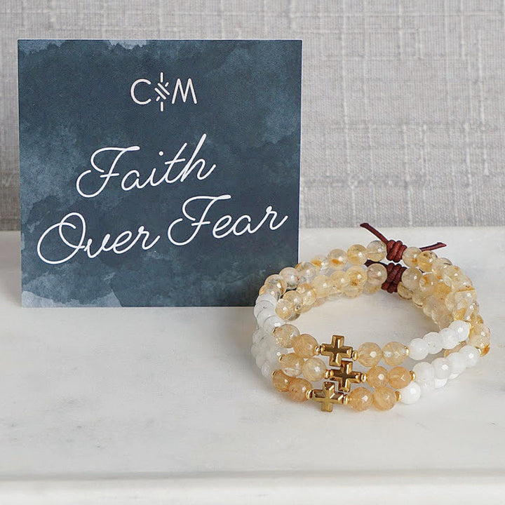 Faith Over Fear Bracelet - Gold | A Mini Meaningful Bracelet