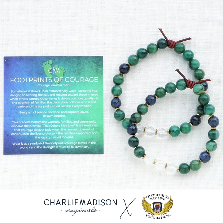 Footprints of Courage Bracelet | That Others May Live Foundation Collaboration