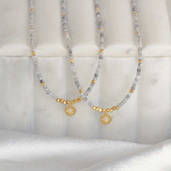 Gold Starburst & Zircon Necklace | 2024 Holiday Exclusive