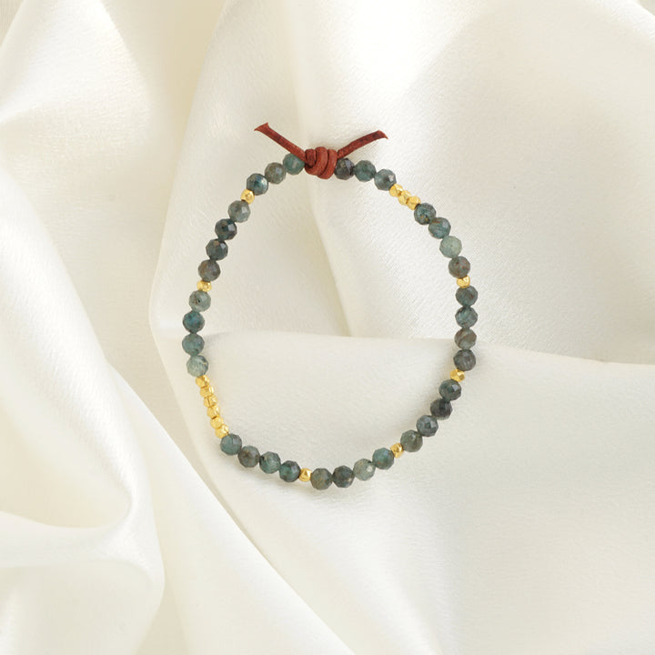 Green Kyanite & Gold Nugget Tiny Bracelet | 2024 Holiday Exclusive