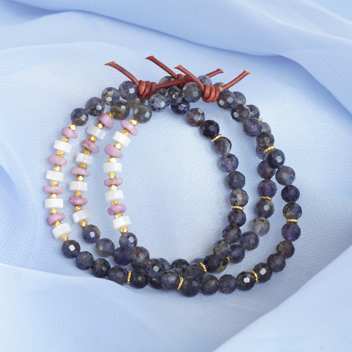 Iolite & Mother of Pearl Mini Bracelet | 2024 Holiday Exclusive