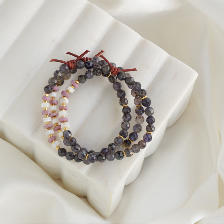 Iolite & Mother of Pearl Mini Bracelet | 2024 Holiday Exclusive