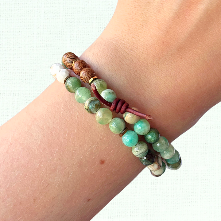 Green Calcite, Sennawood, & Magnesite Mini Stacker | June 2026 Stacker Of The Month