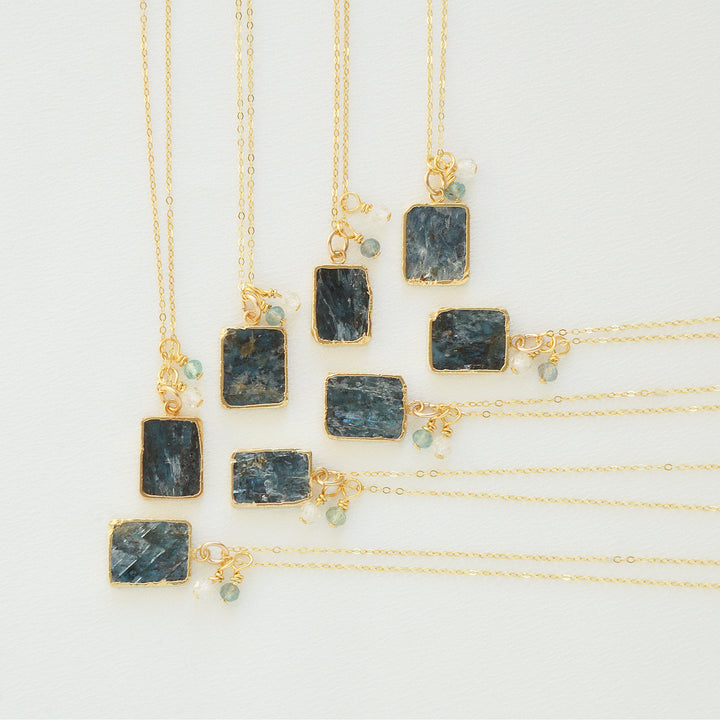 Gold Kyanite Slice Charm Necklace | 2024 Holiday Exclusive