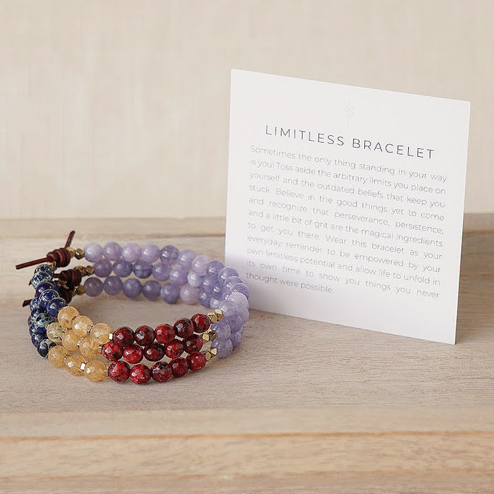 Limitless Bracelet with Meaning Card - Believe in the good things yet to come and recognize that perseverance, persistence, and a little bit of grit are the magical ingredients to get you there. Wear this bracelet as your everyday reminder to be empowered by your own limitless potential and allow life to unfold in its own time to show you things you never thought were possible.