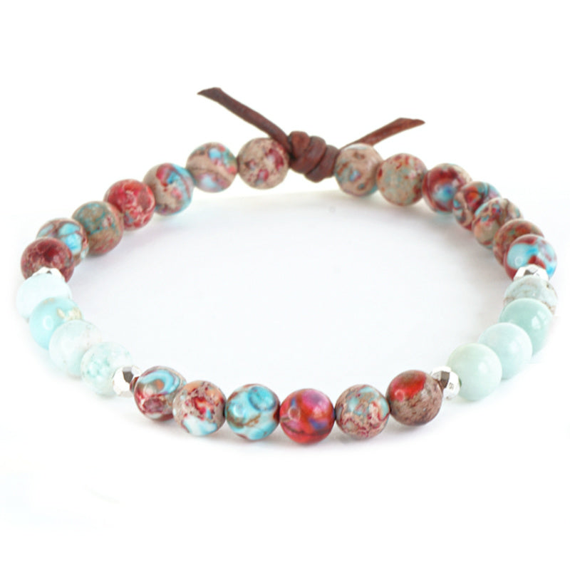 Sea Sediment Jasper & Turquoise Mini Bracelet (Carpe Diem) | August 2023 Mini of the Month