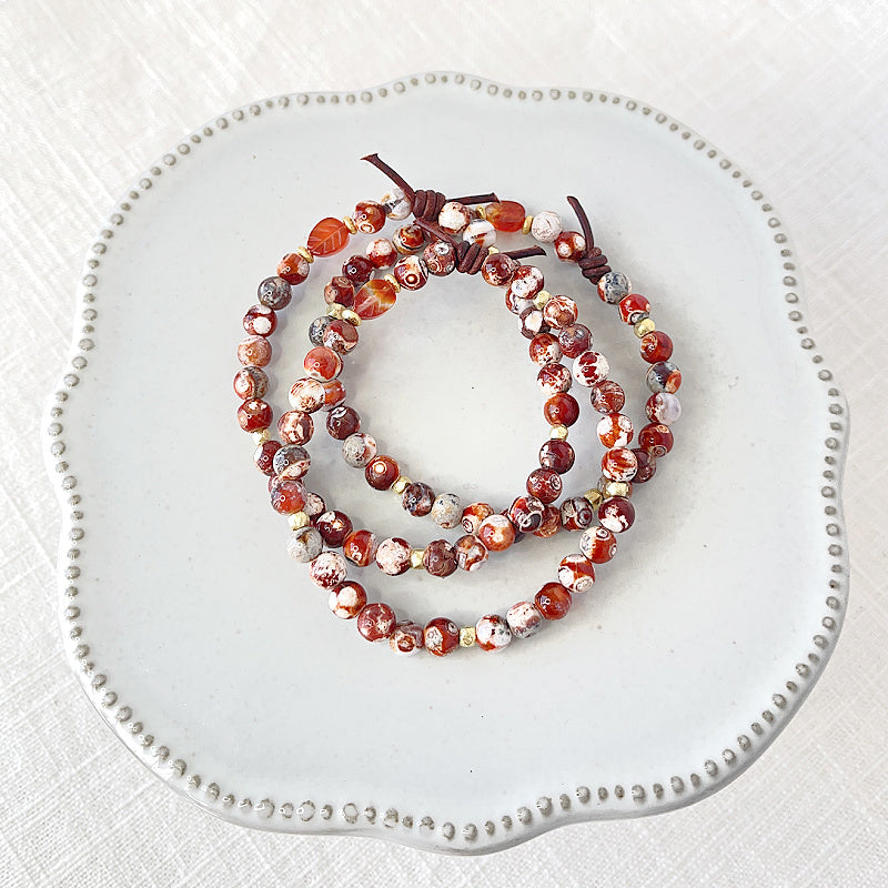 Agate & Carnelian Mini Bracelet (Shine On) | November 2023 Mini of the Month