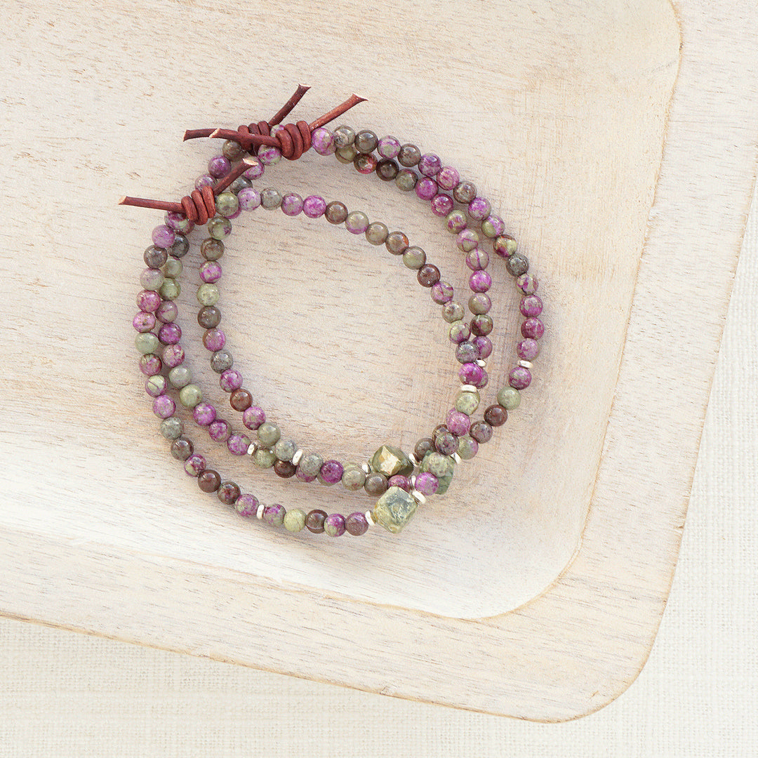 Stichtite & Rhyolite Tiny Bracelet | March 2025 Stacker of the Month