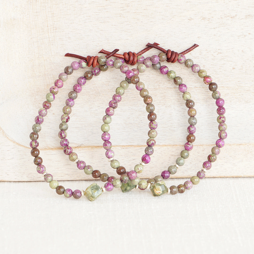 Stichtite & Rhyolite Tiny Bracelet | March 2025 Stacker of the Month