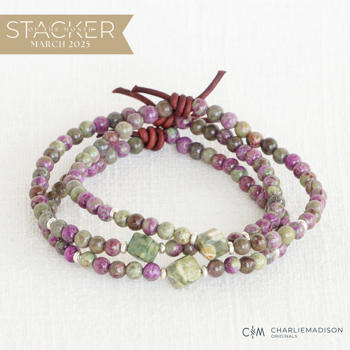 Stichtite & Rhyolite Tiny Bracelet | March 2025 Stacker of the Month