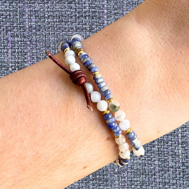 Sodalite & Moonstone Tiny Stacker | May 2026 Stacker Of The Month