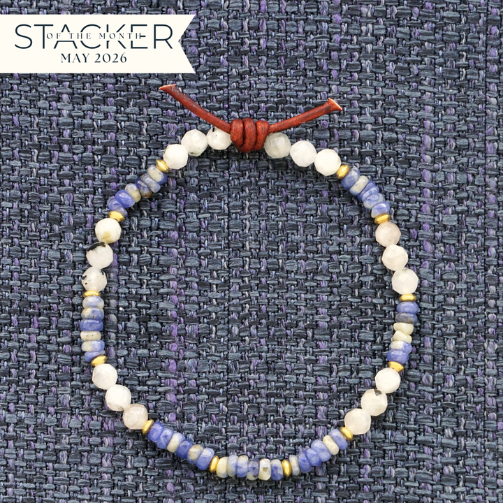 Sodalite & Moonstone Tiny Stacker | May 2026 Stacker Of The Month