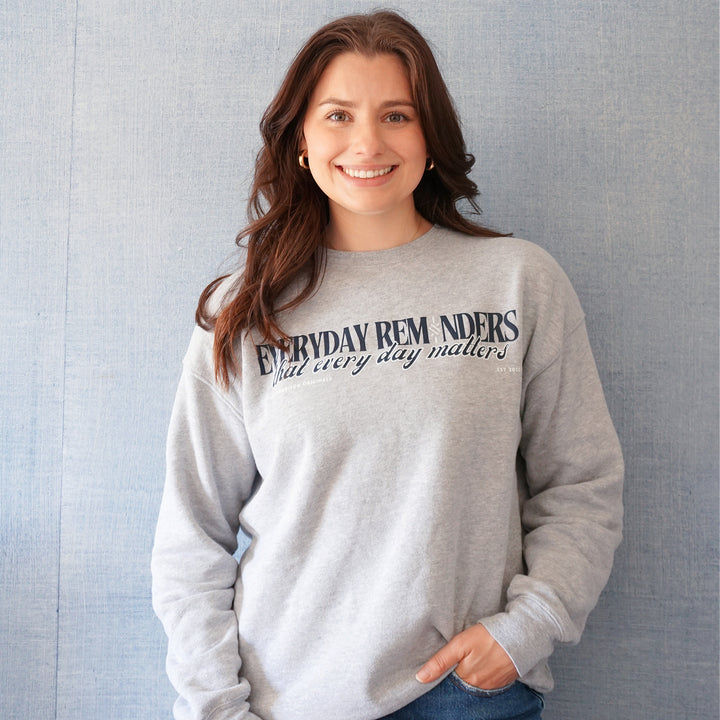 Charliemadison Everyday Reminders Crewneck | Gray Heather