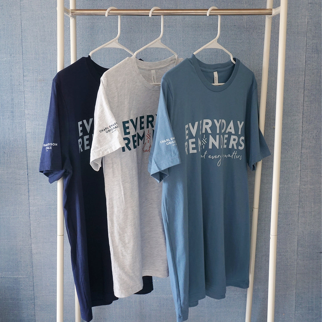 Charliemadison Everyday Reminders T Shirt | Navy