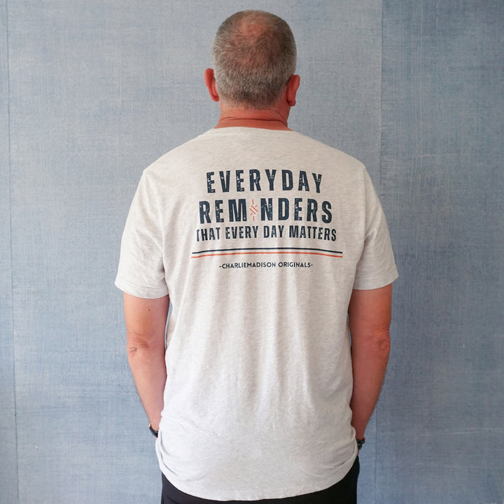 Charliemadison Everyday Reminders & Logo T Shirt | Ash