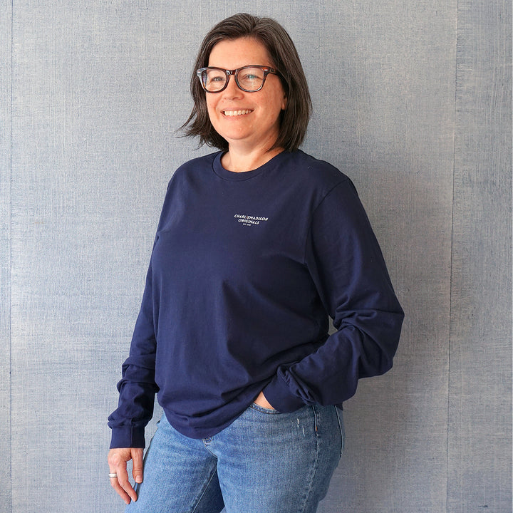 Charliemadison Long Sleeve T Shirt | Navy