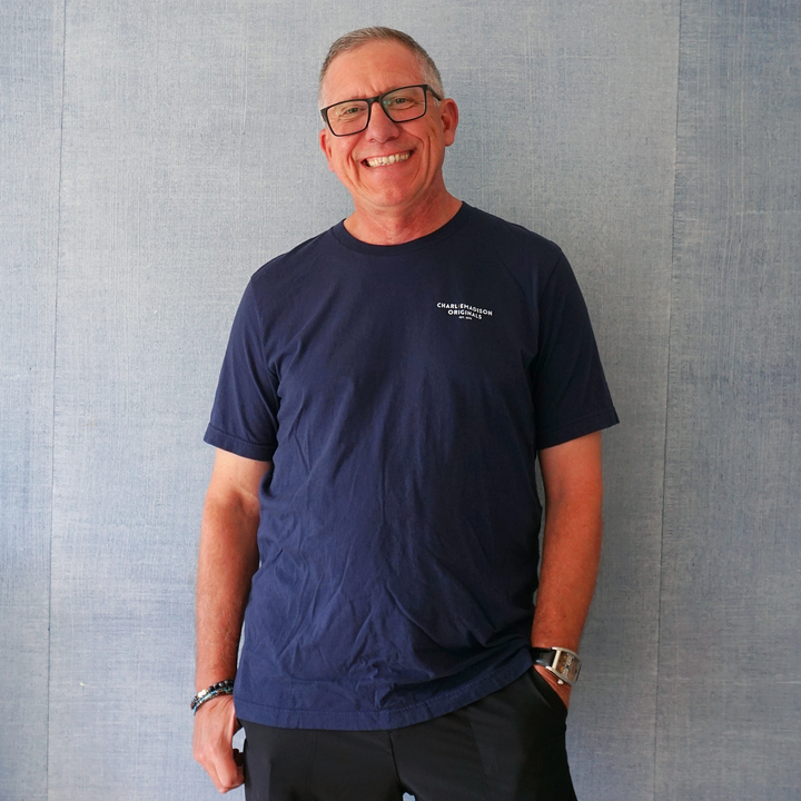 Charliemadison Everyday Reminders & Logo T Shirt | Navy