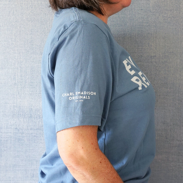 Charliemadison Everyday Reminders T Shirt | Steel Blue