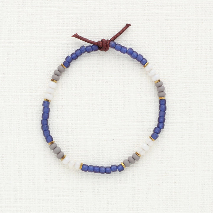 Navy Strong Bracelet | Tiny Stacker Seed Bead Bracelet