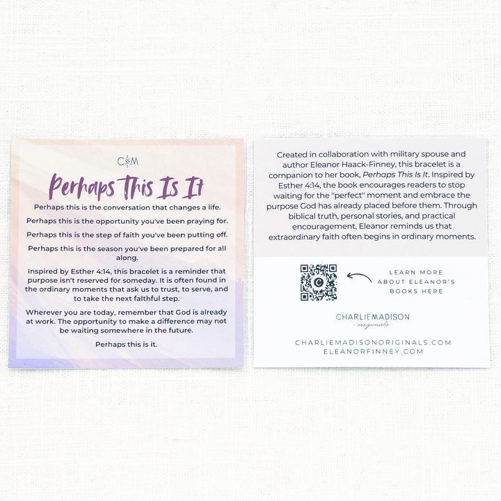 Perhaps This Is It Mini Bracelet | A Military Spouse Collaboration