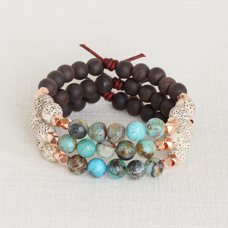 Perseverance - Blue African Opal | Essential Oil Diffuser Bracelet