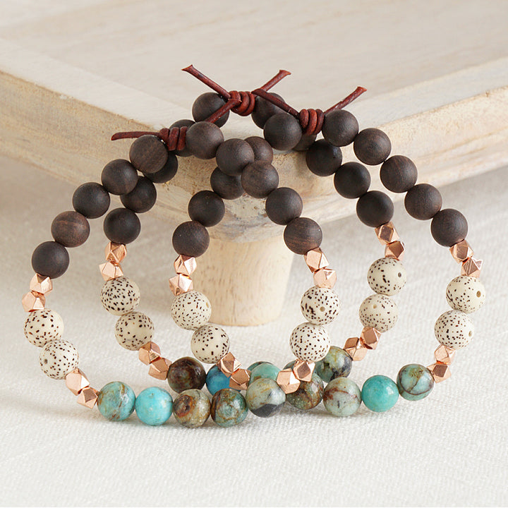 Perseverance - Blue African Opal | Essential Oil Diffuser Bracelet