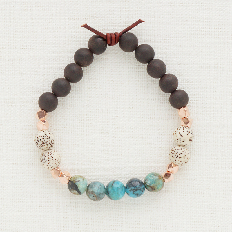 Perseverance - Blue African Opal | Essential Oil Diffuser Bracelet