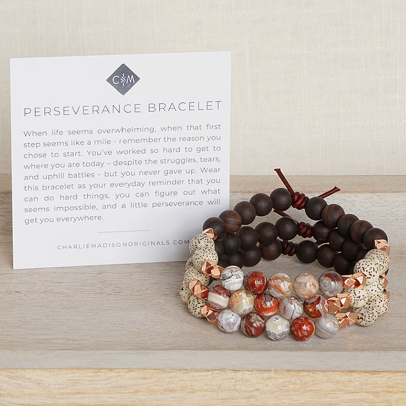 Perseverance - Laguna Lace Agate | Essential Oil Diffuser Bracelet