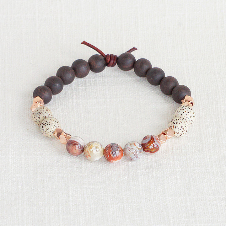 Perseverance - Laguna Lace Agate | Essential Oil Diffuser Bracelet