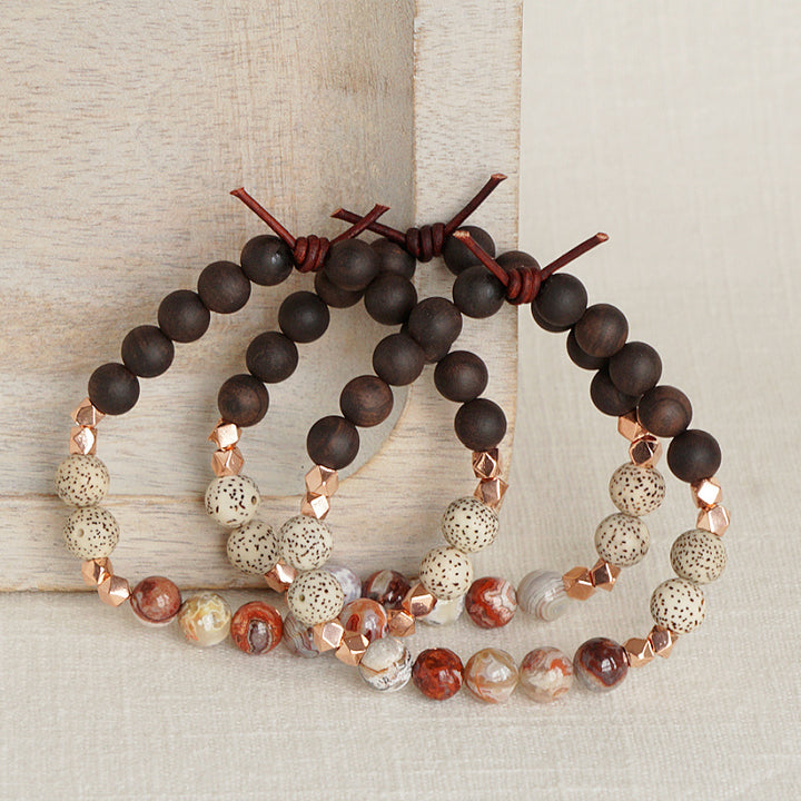 Perseverance - Laguna Lace Agate | Essential Oil Diffuser Bracelet