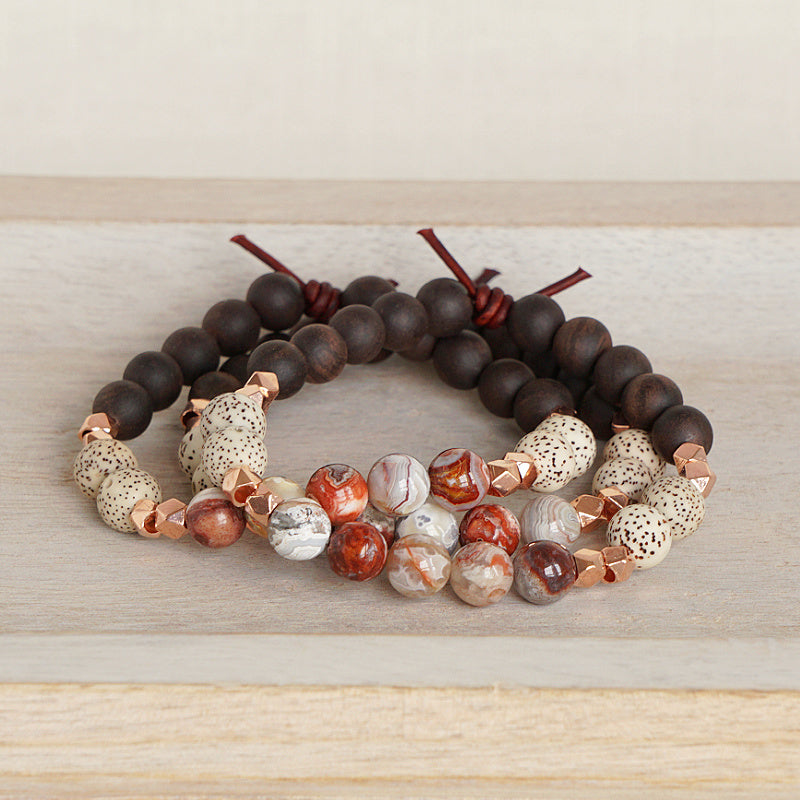 Perseverance - Laguna Lace Agate | Essential Oil Diffuser Bracelet