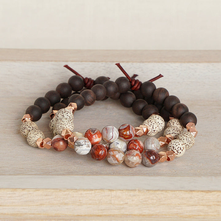 Perseverance - Laguna Lace Agate | Essential Oil Diffuser Bracelet