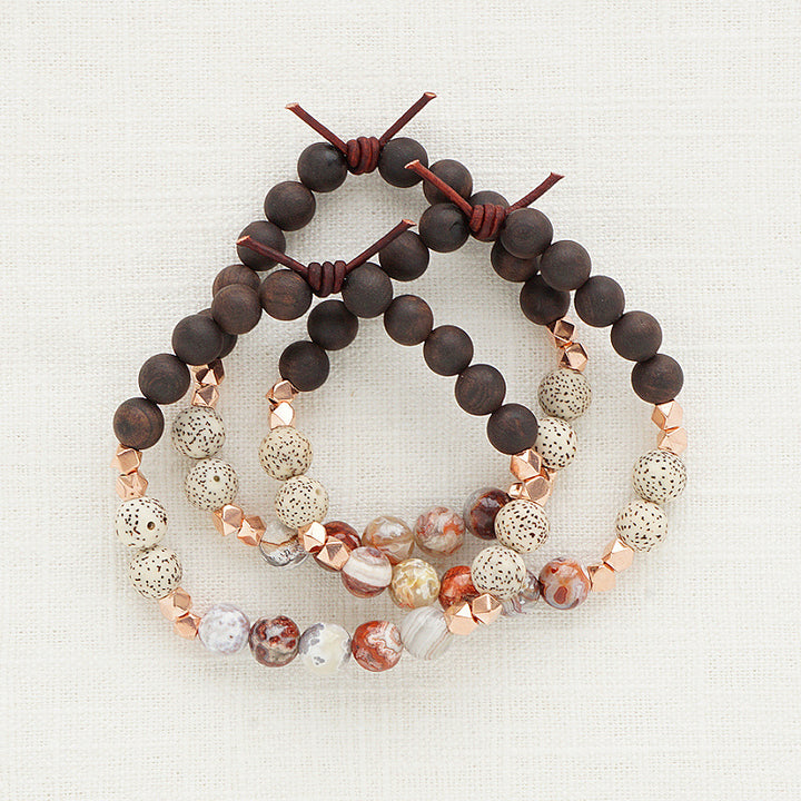 Perseverance - Laguna Lace Agate | Essential Oil Diffuser Bracelet