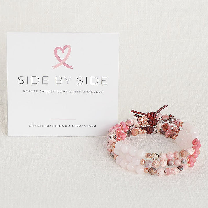 Side By Side Mini Bracelet | Breast Cancer Support Bracelet