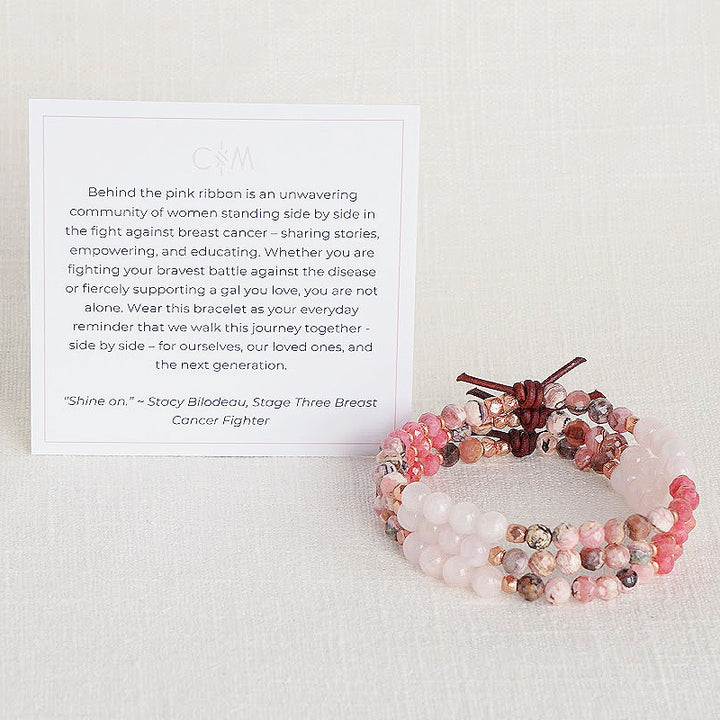 Side By Side Mini Bracelet | Breast Cancer Support Bracelet