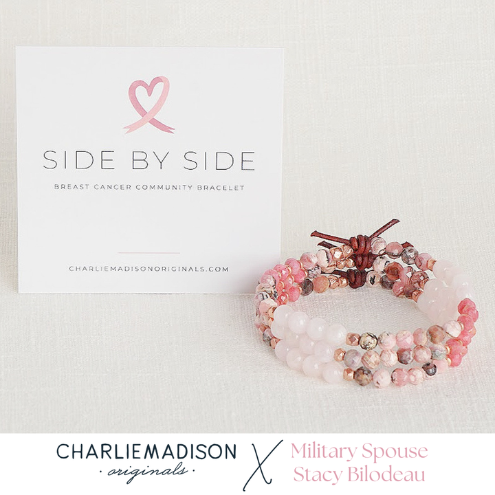 Side By Side Mini Bracelet | Breast Cancer Support Bracelet