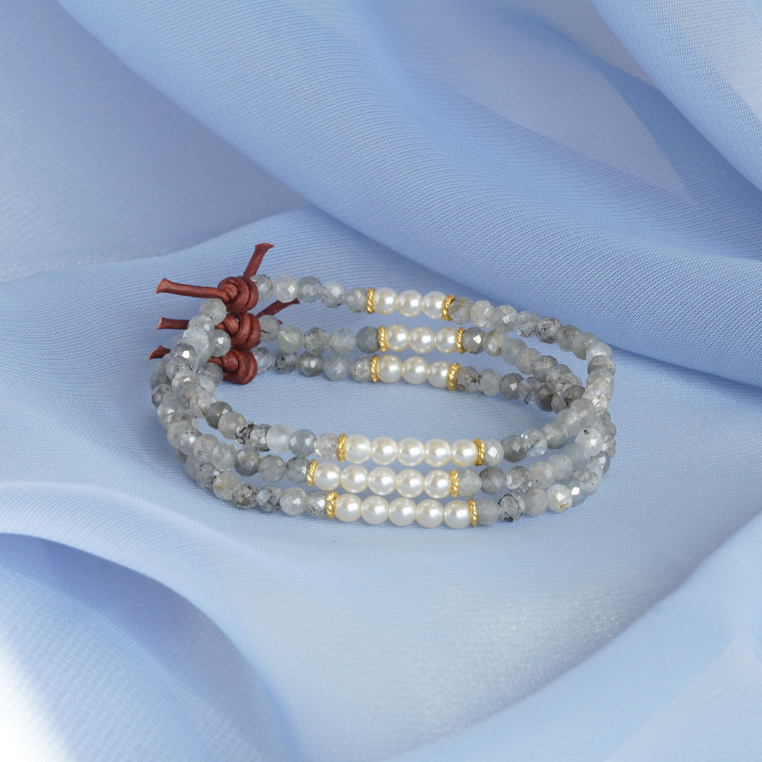 Silver Zircon and Pearl Tiny Bracelet | 2024 Holiday Exclusive