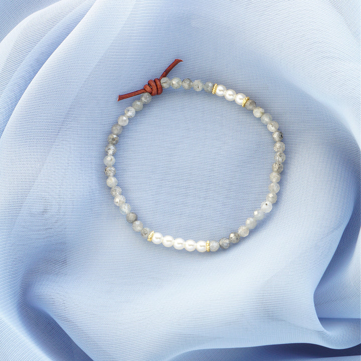 Silver Zircon and Pearl Tiny Bracelet | 2024 Holiday Exclusive