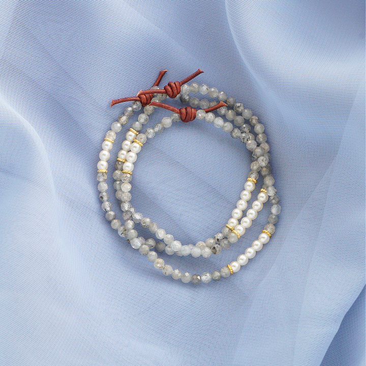 Silver Zircon and Pearl Tiny Bracelet | 2024 Holiday Exclusive