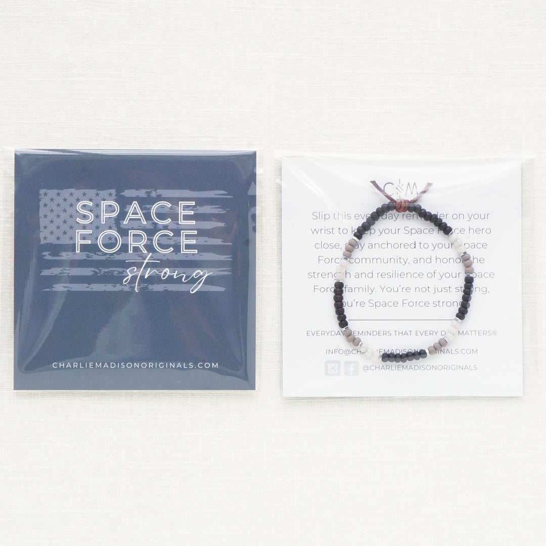 Space Force Strong Bracelet | Tiny Stacker Seed Bead Bracelet